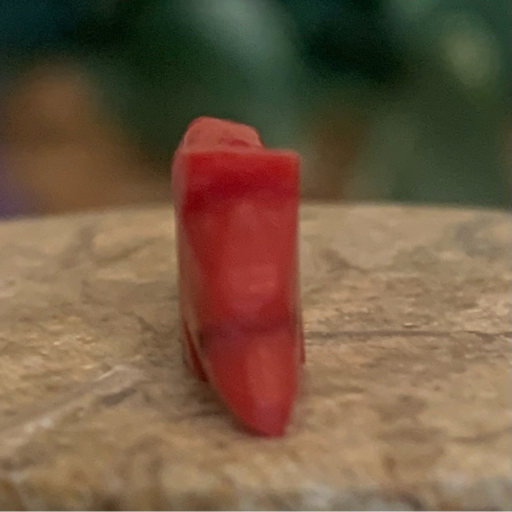 Vintage Coral Zuni Fetish Armadillo Bead Native American Carved Spirit Animal 1" - Picture 4 of 12